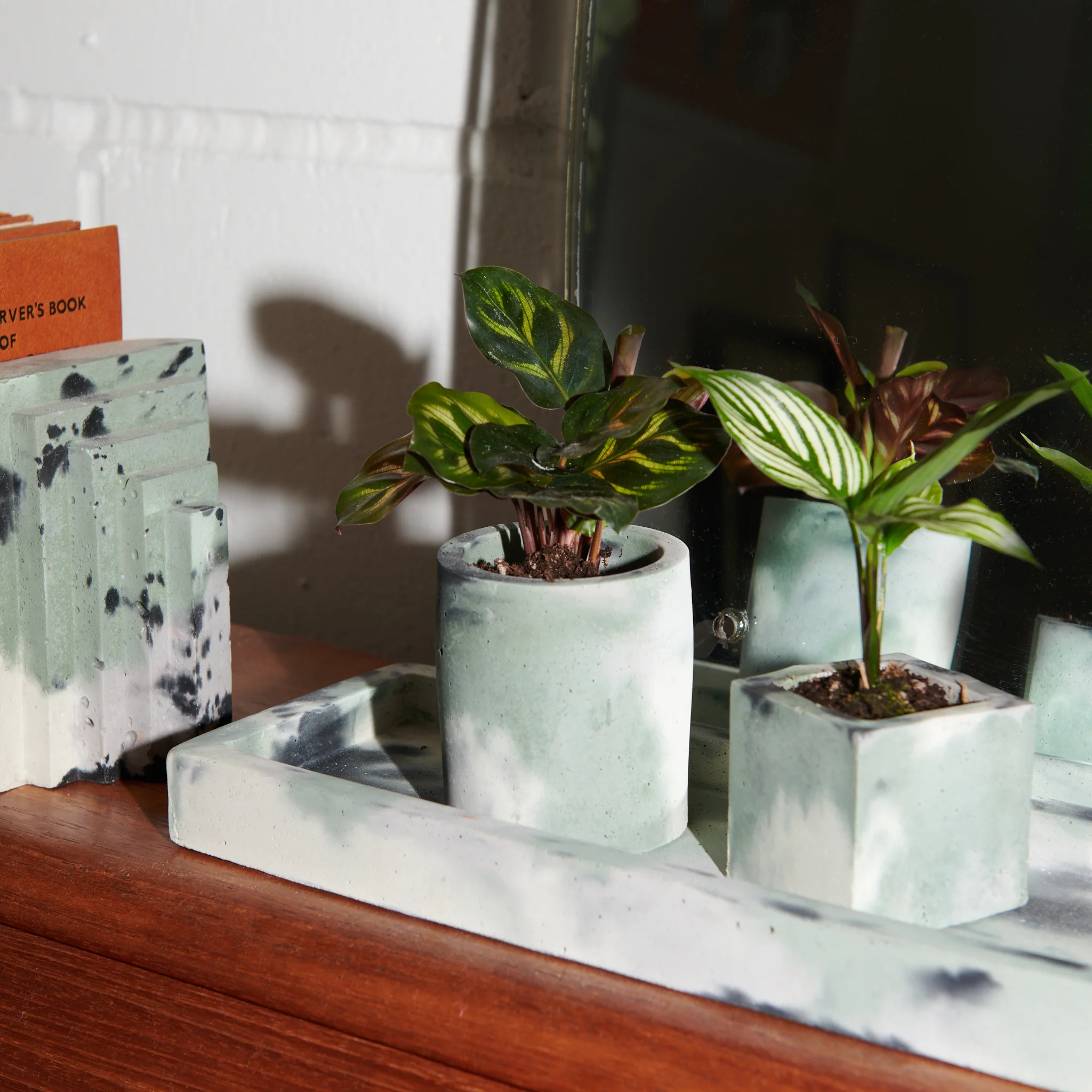 Concrete Cube Pot - Small - Image 2