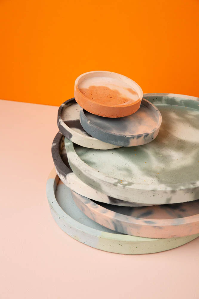 Round Concrete Tray - 11cm - Image 3