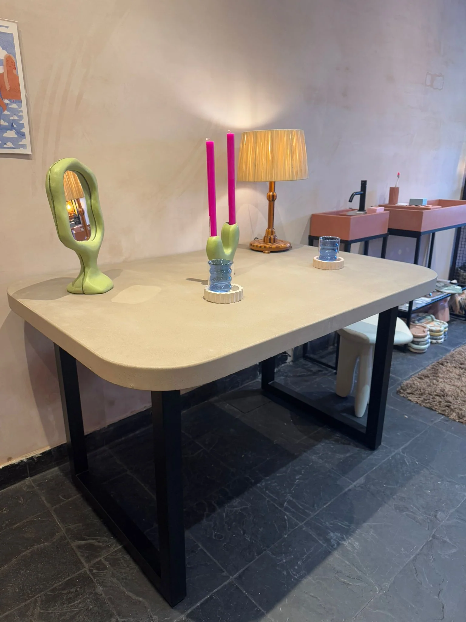 Sample Sale - Concrete Dining Table - Shroom - Image 6