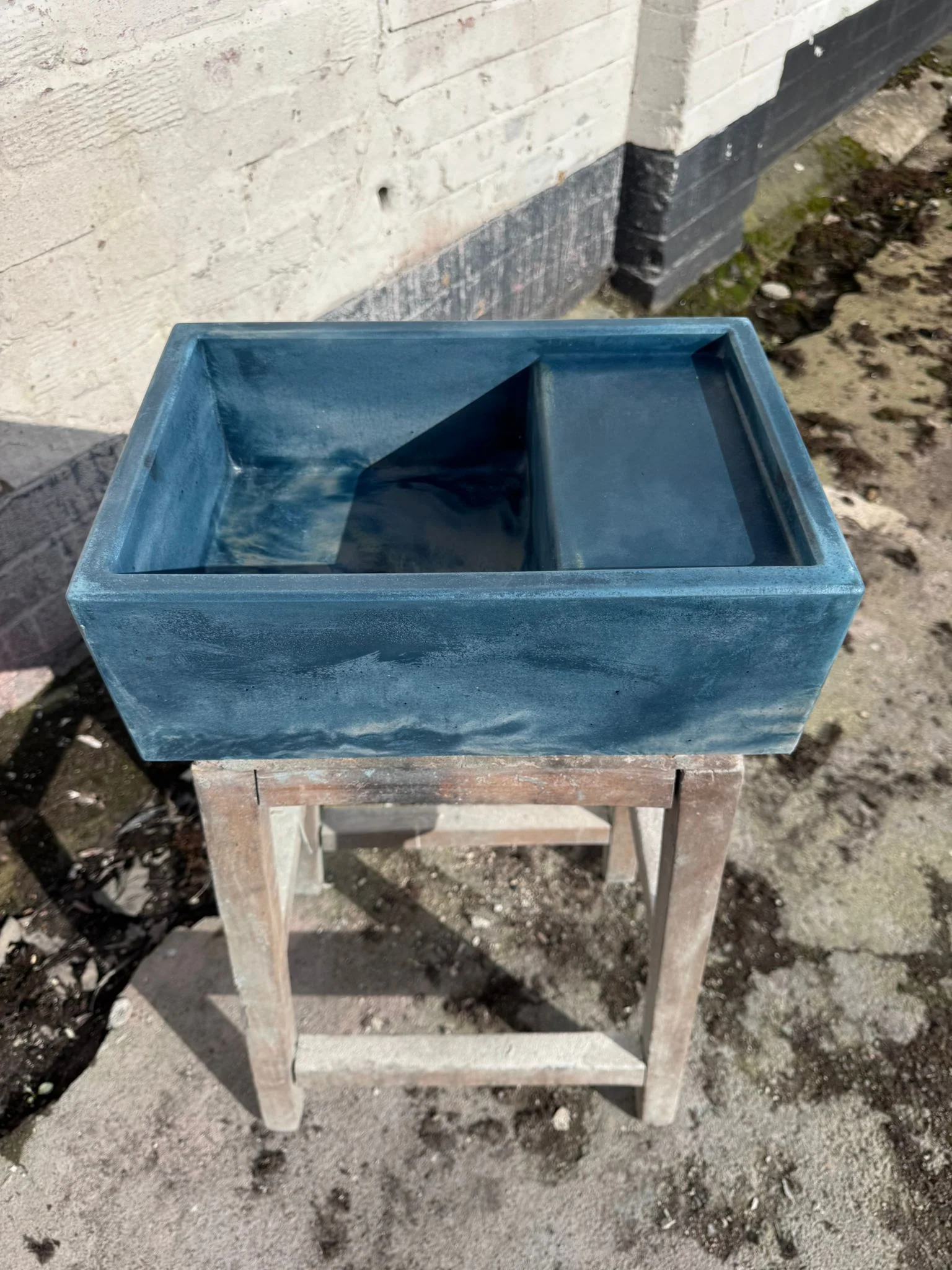 Sample Sale -  Concrete Sink - The Cloakroom Basin - Blue Steele and Pigeon