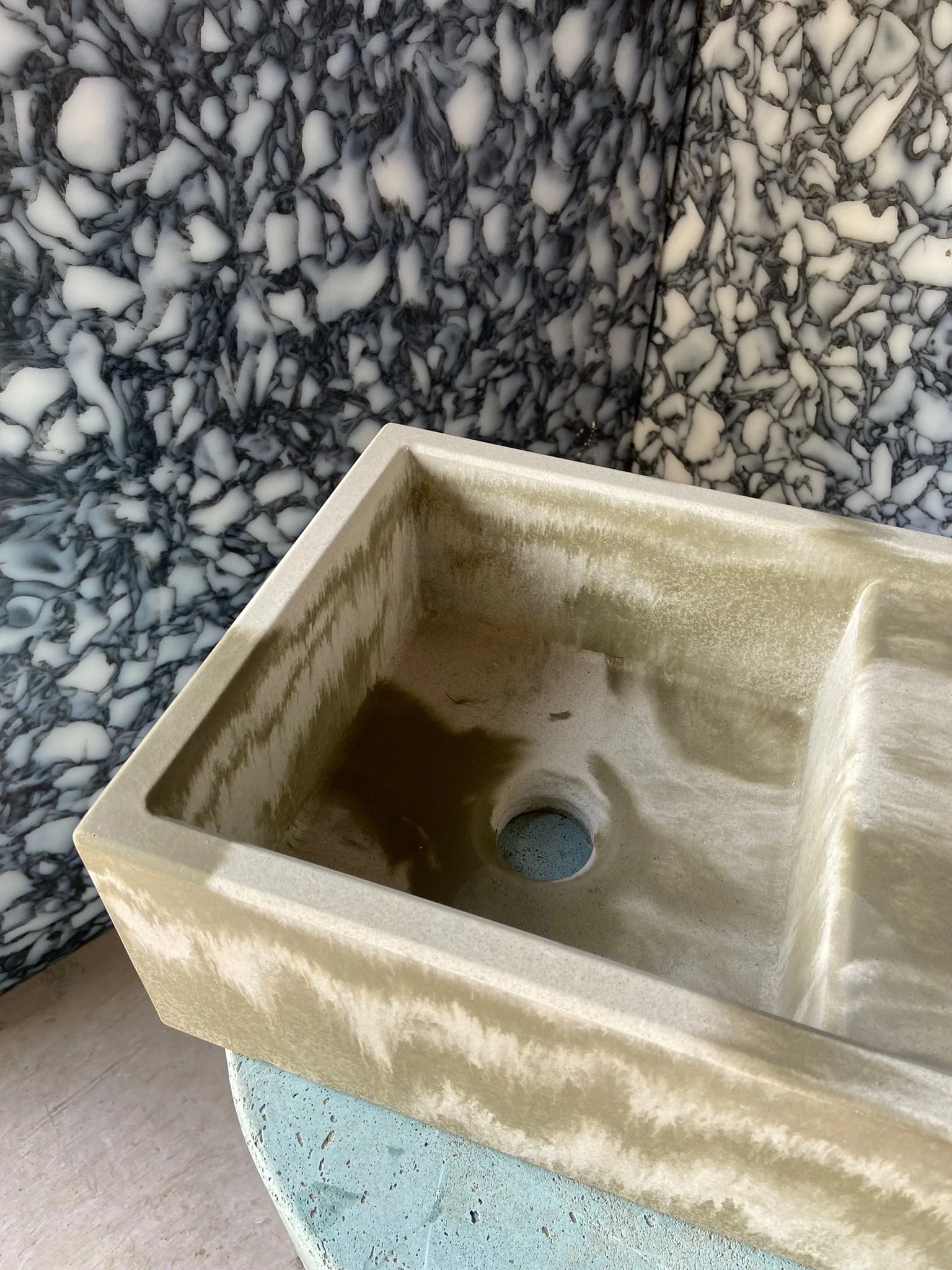 Sample Sale -  Concrete Sink - The Cloakroom Basin - Truffle Shuffle & Powder - Image 3