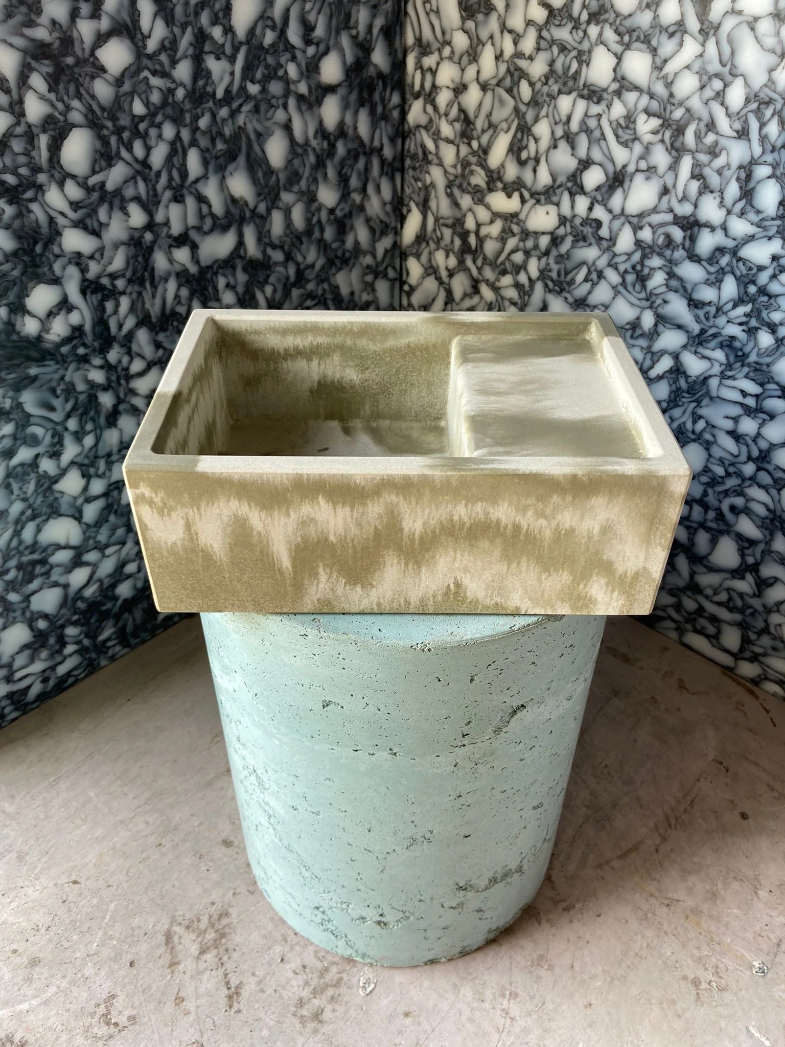 Sample Sale -  Concrete Sink - The Cloakroom Basin - Truffle Shuffle & Powder - Image 5