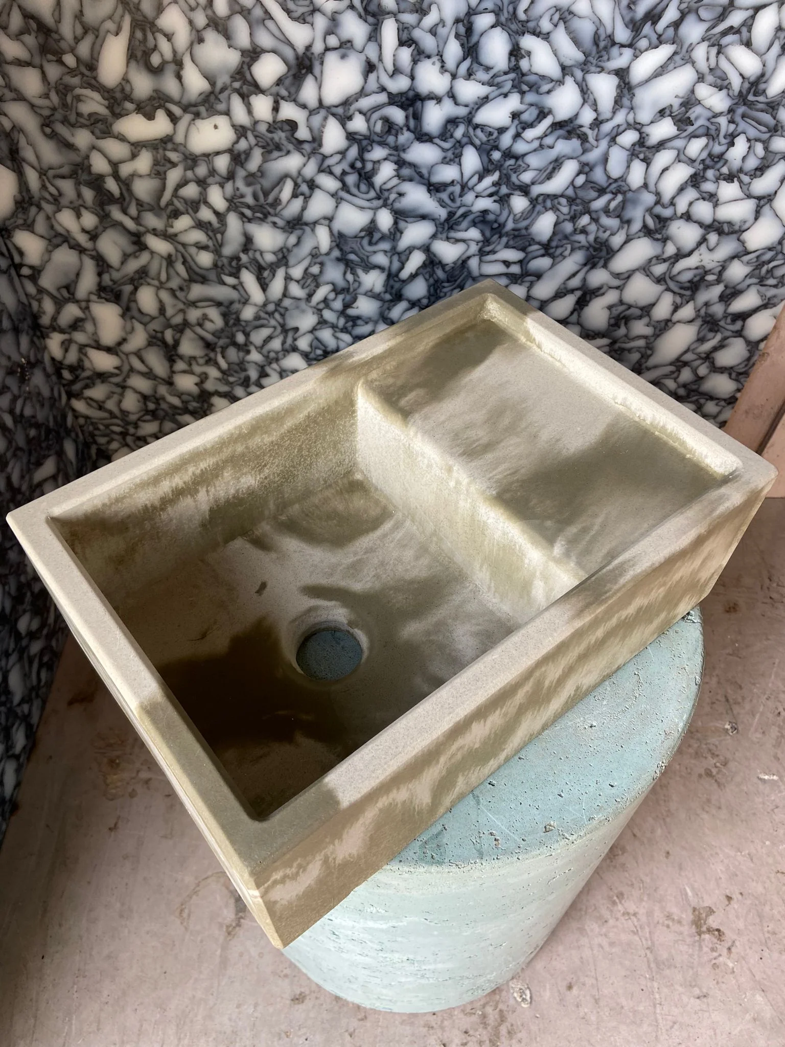 Sample Sale -  Concrete Sink - The Cloakroom Basin - Truffle Shuffle & Powder - Image 6