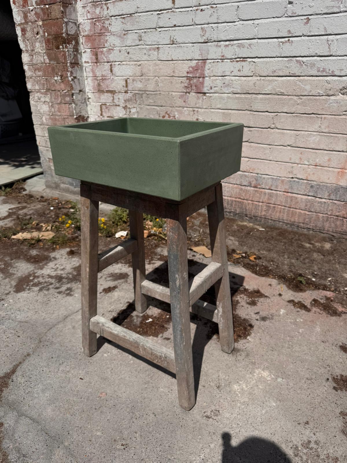 Sample Sale -  Concrete Sink - The Mini Rectangle - Pickle - Image 11