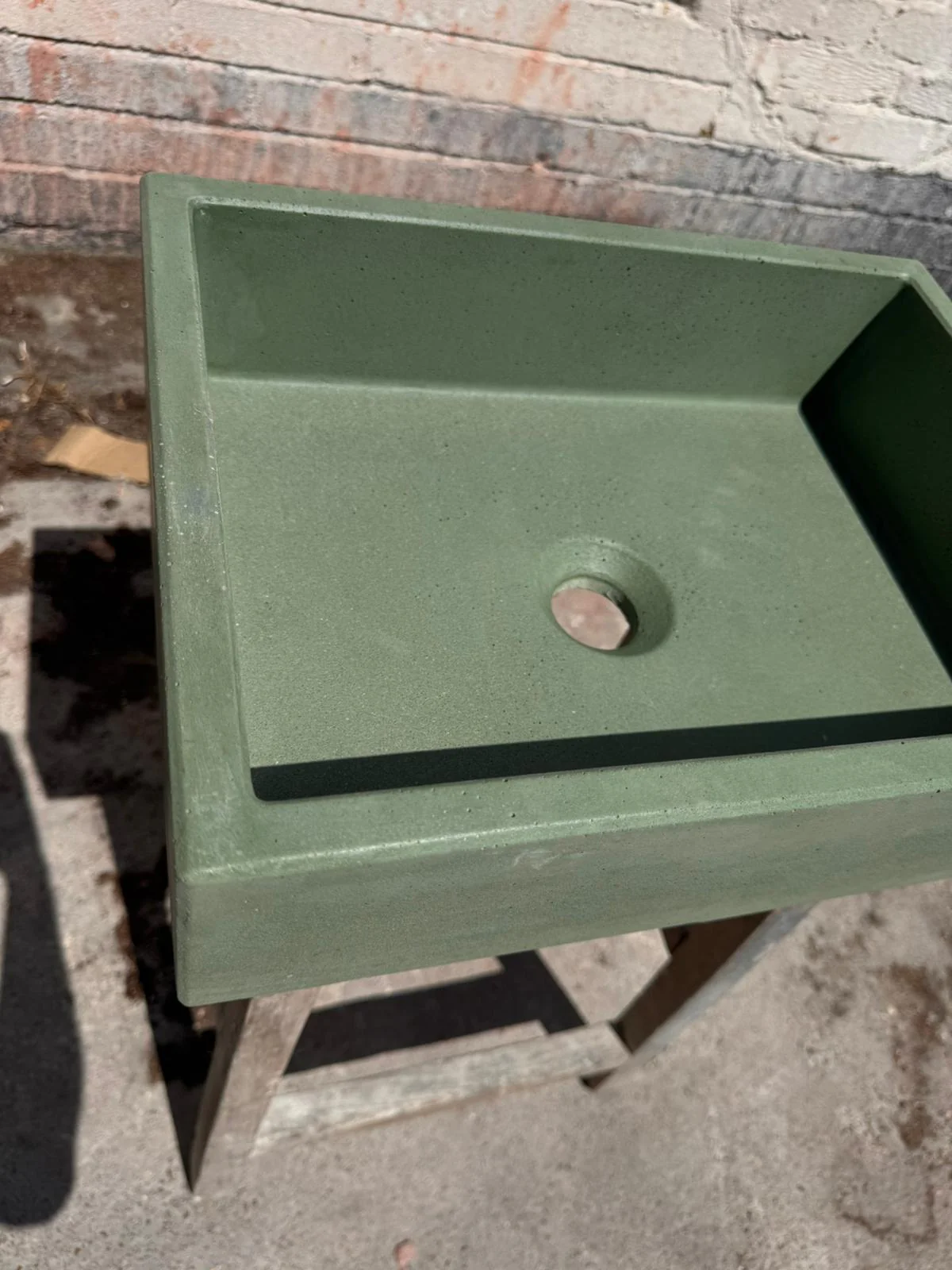 Sample Sale -  Concrete Sink - The Mini Rectangle - Pickle - Image 12
