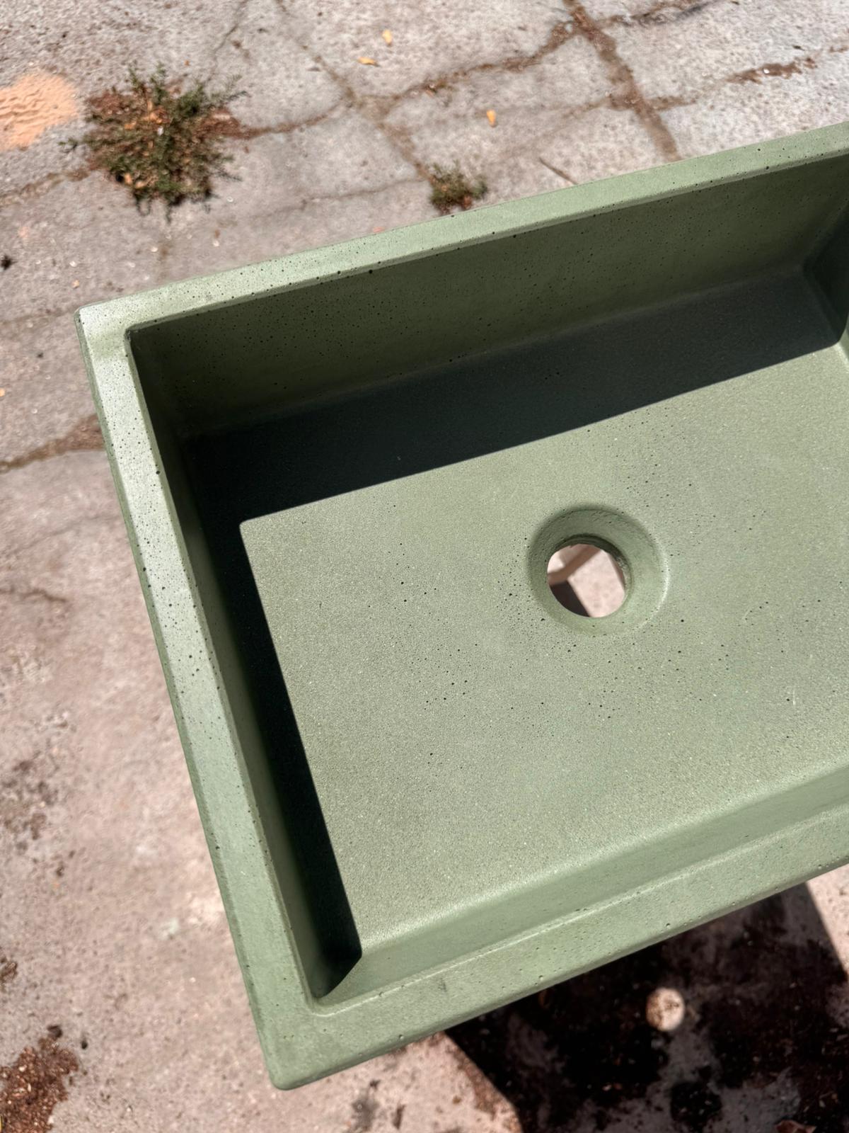 Sample Sale -  Concrete Sink - The Mini Rectangle - Pickle - Image 6