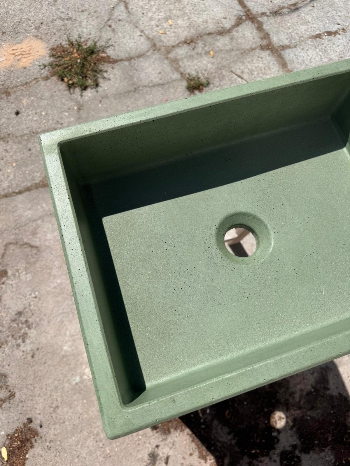 Sample Sale -  Concrete Sink - The Mini Rectangle - Pickle - Image 7