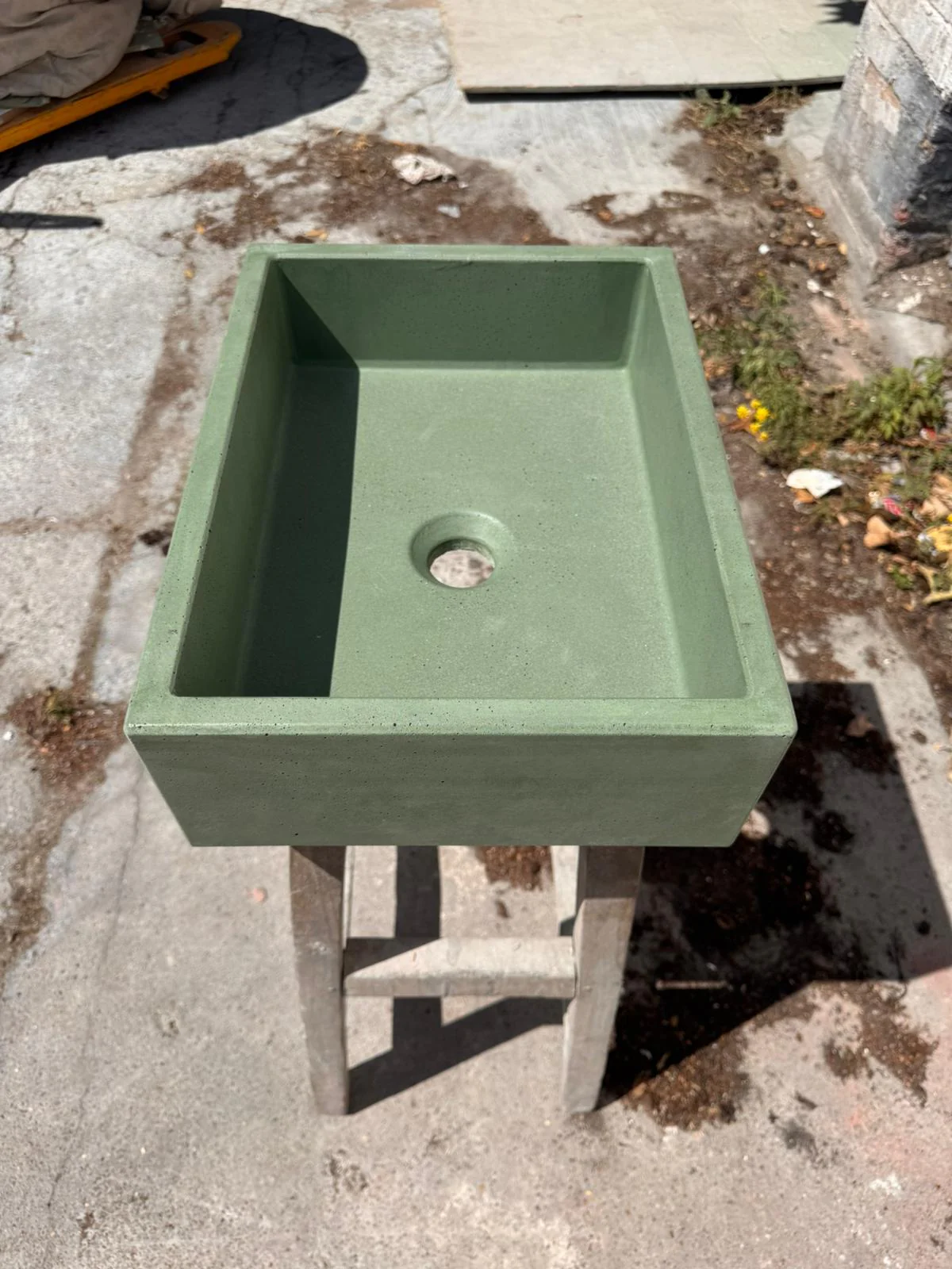 Sample Sale -  Concrete Sink - The Mini Rectangle - Pickle - Image 9