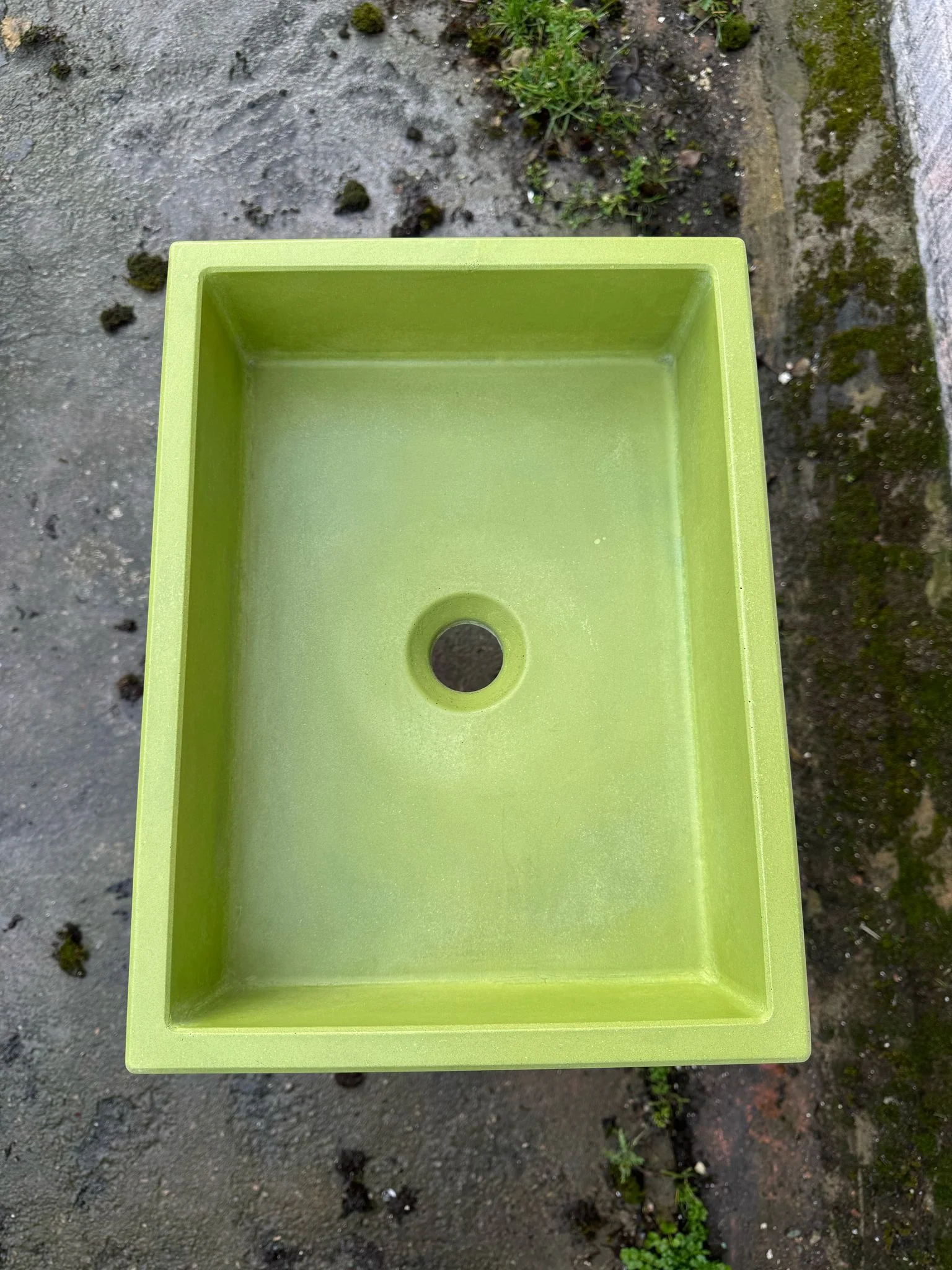 Sample Sale -  Concrete Sink - The Mini Rectangle - Sub Lime - Image 3