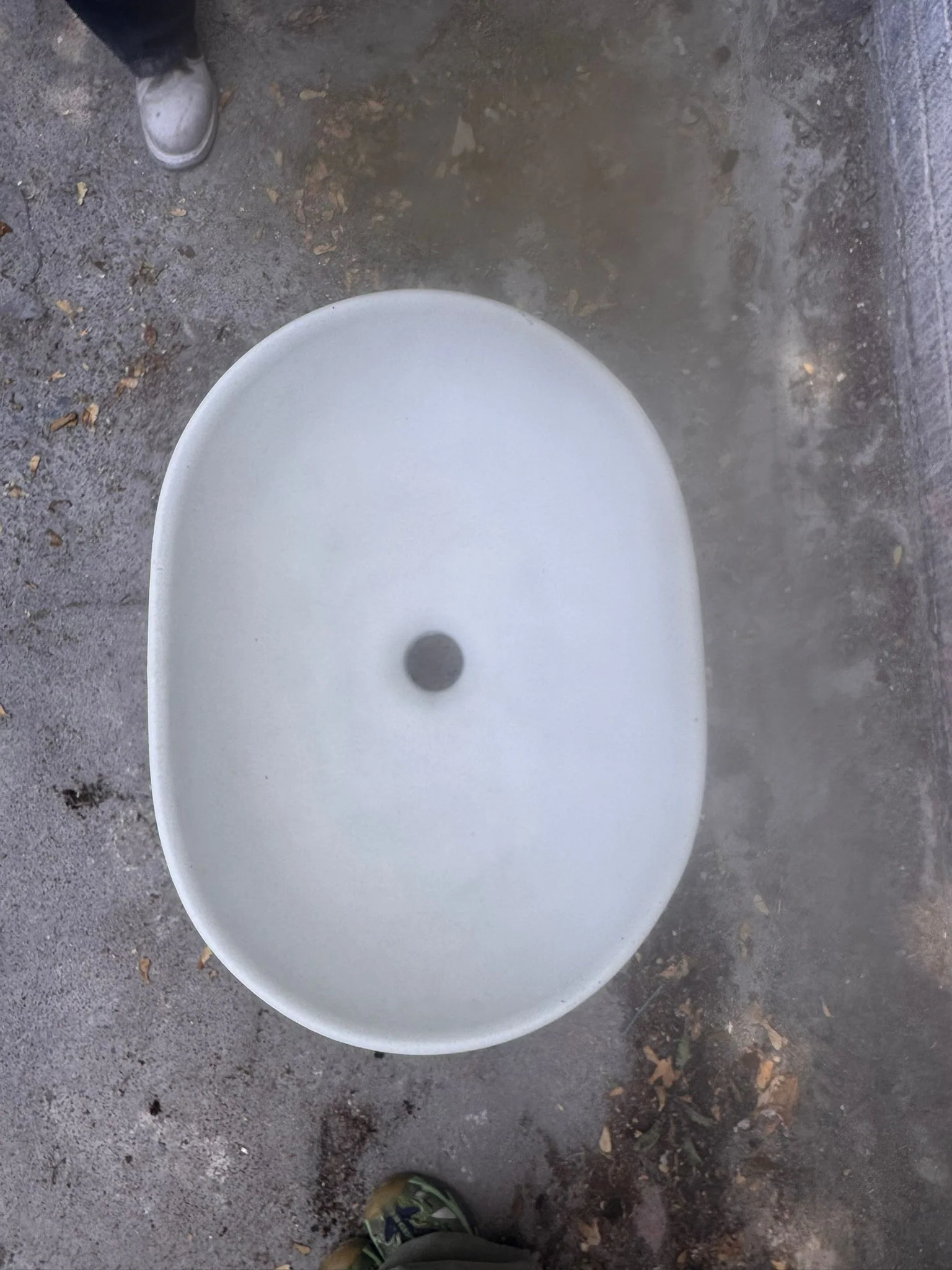 Sample Sale -  Concrete Sink - The Oval - Powder - Image 3