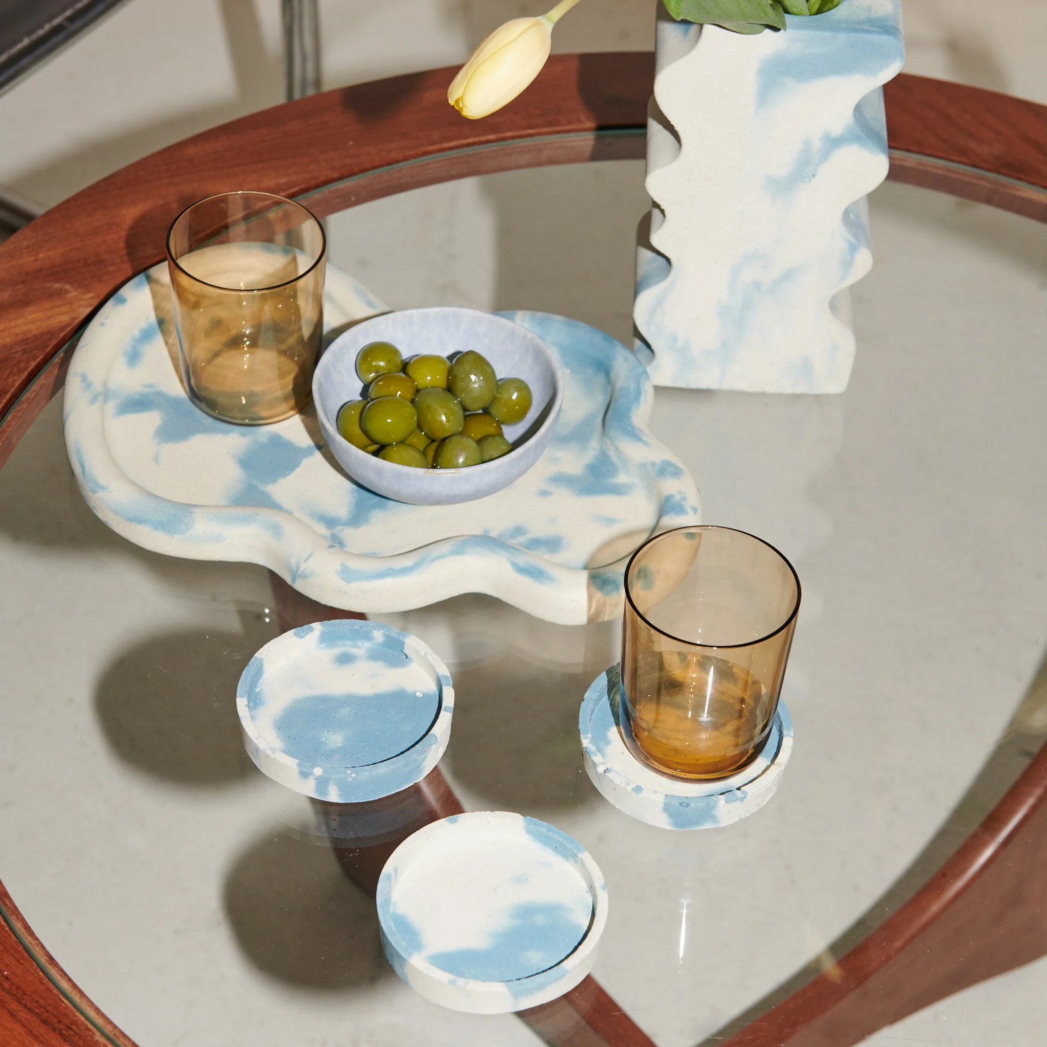 Round Concrete Tray - 9cm - Image 2