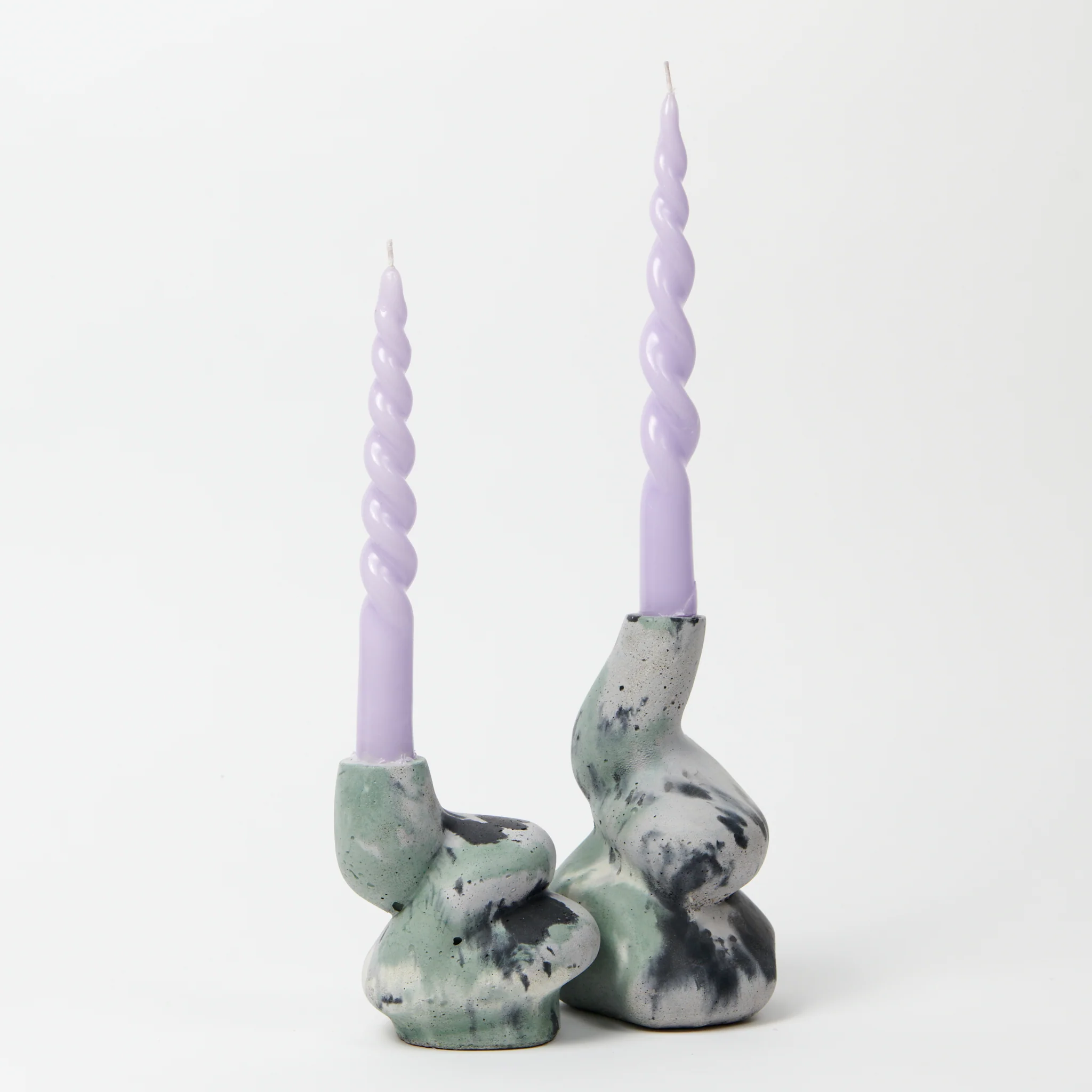 The Cuddle - A Pair of Little and Big Glob Candle Holders - Image 17