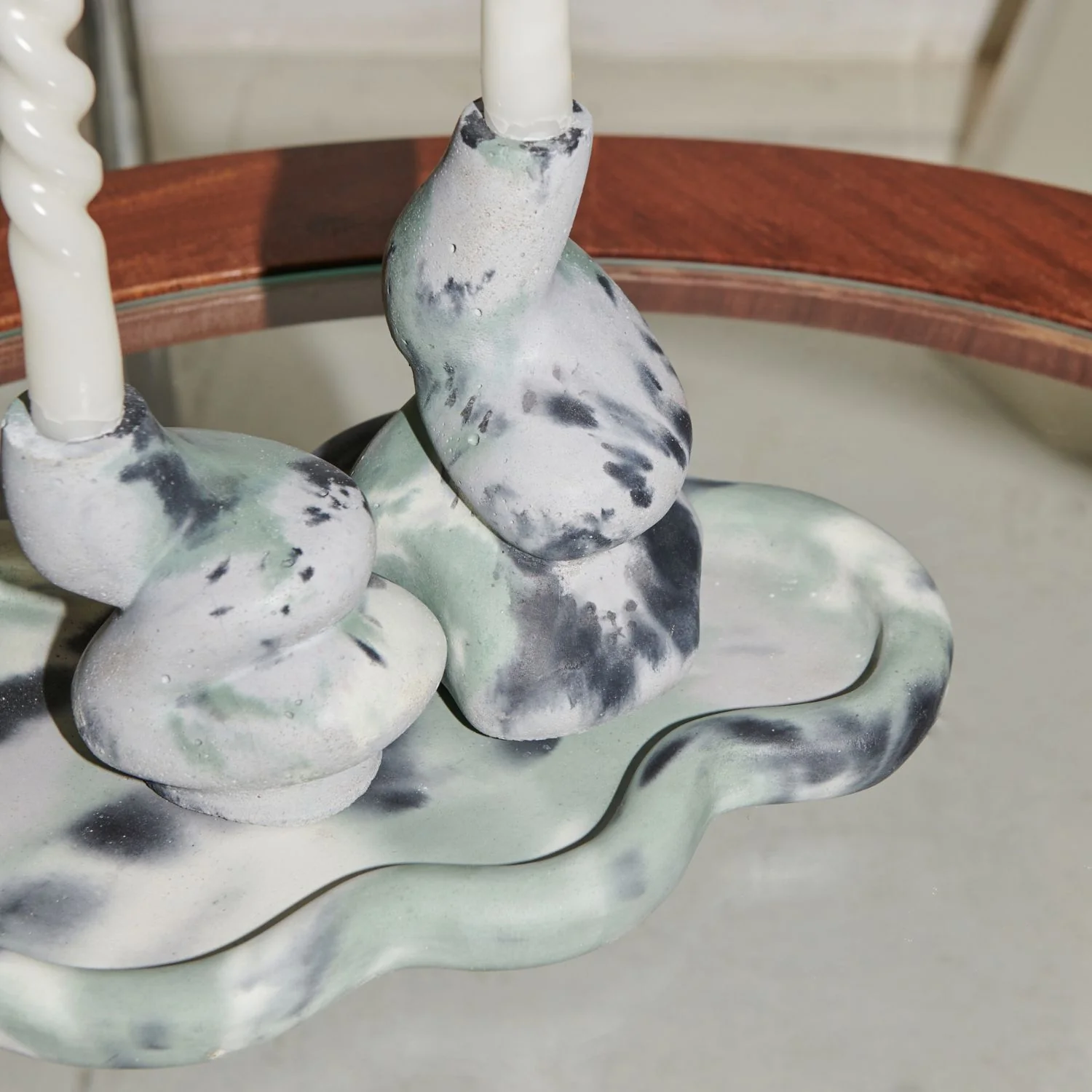 The Cuddle - A Pair of Little and Big Glob Candle Holders - Image 19