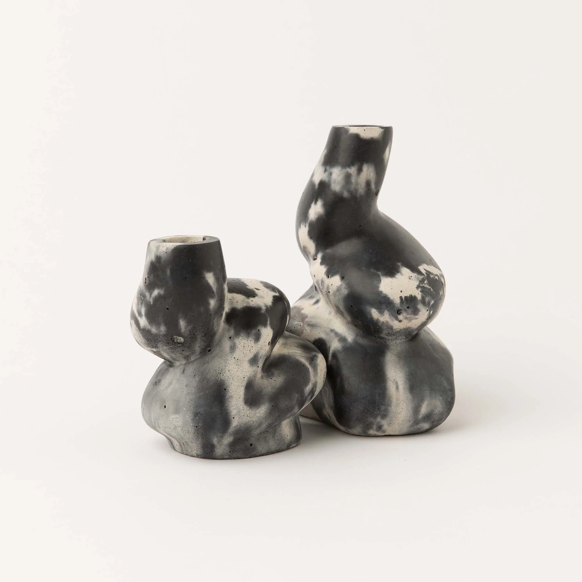 The Cuddle - A Pair of Little and Big Glob Candle Holders - Image 5