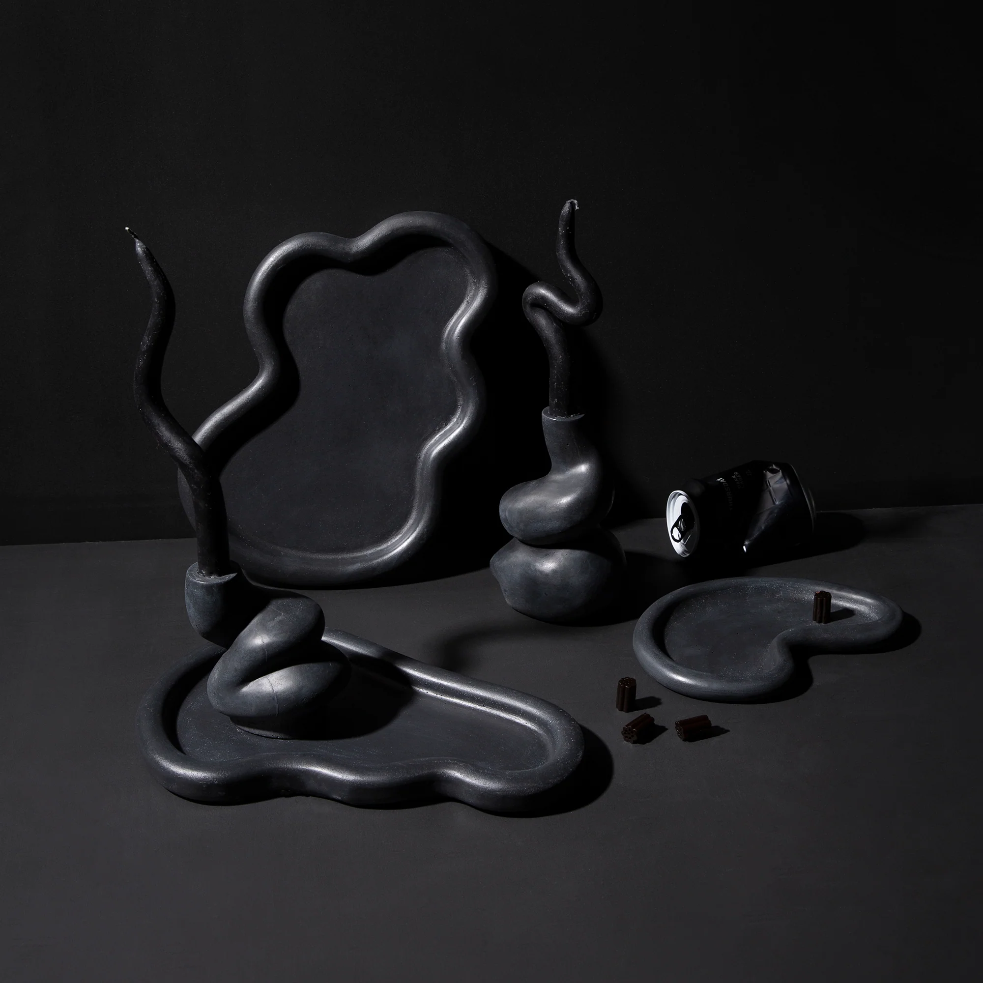 The Cuddle - A Pair of Little and Big Glob Candle Holders - Image 8
