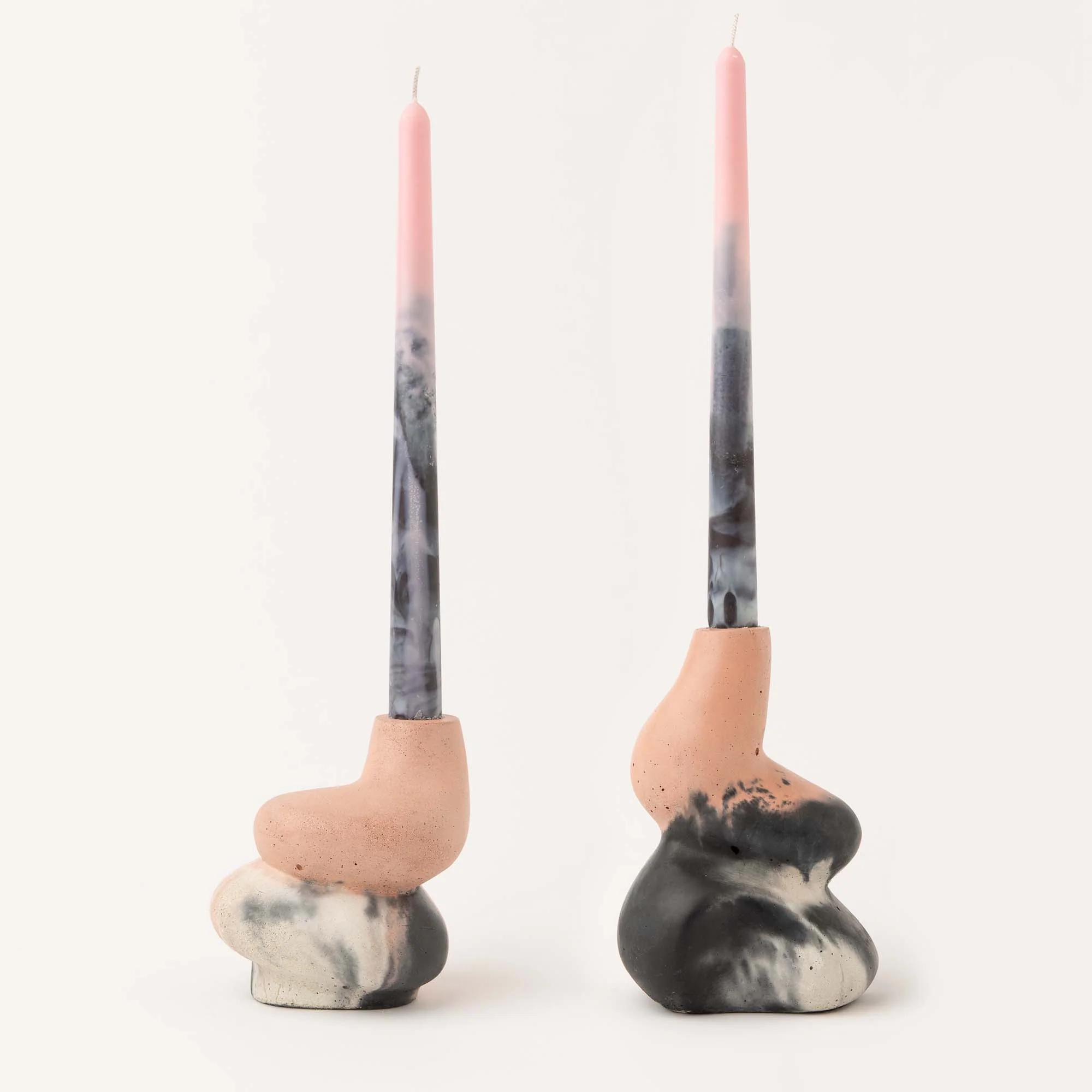 The Cuddle - A Pair of Little and Big Glob Candle Holders - Image 9
